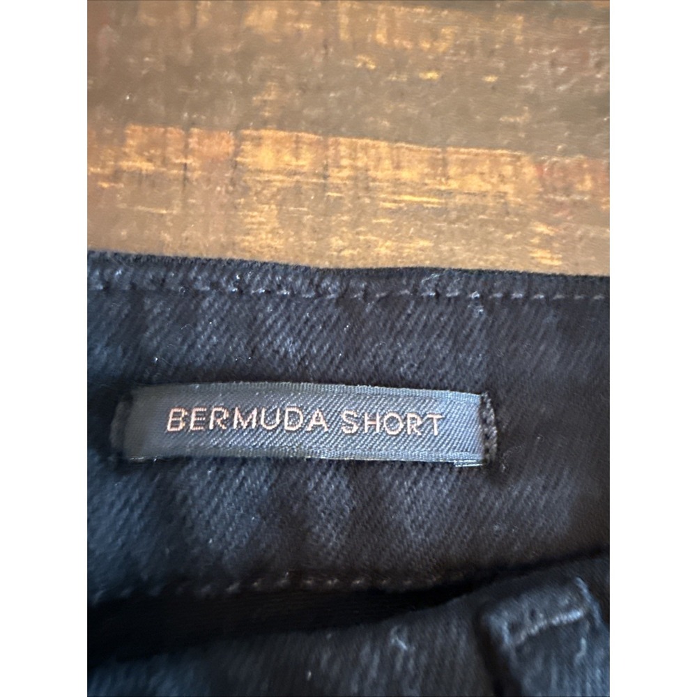 Jen7 Size 12 Bermuda Shorts Black Cuffed Pockets 7 for All Mankind - Picture 4 of 16